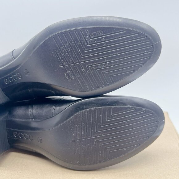 Ecco Shape 35 Black Leather Chelsea Boots Low Heel Womens EU 41 US 10- 10.5 - Picture 12 of 13